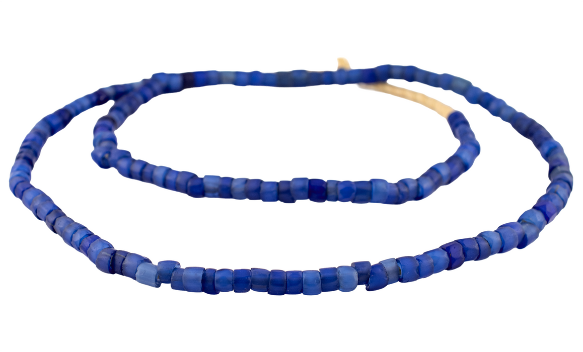 Faceted Russian Blue Trade Beads (7-8mm) #17219