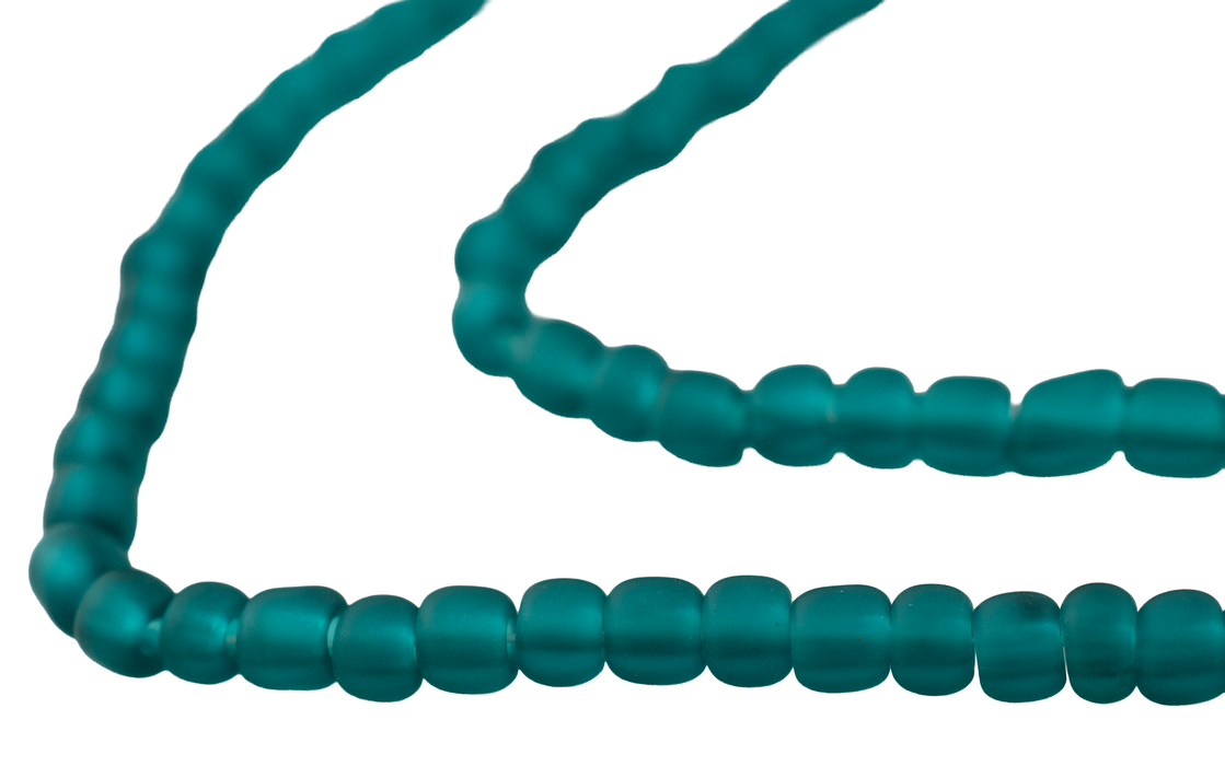 Teal Matte Glass Seed Beads (4mm)