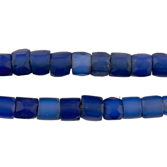 Faceted Russian Blue Trade Beads (7-10mm) #17218