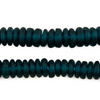 Alpine Teal Rondelle Recycled Glass Beads