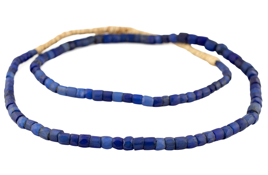 Faceted Russian Blue Trade Beads (7-10mm) #17218