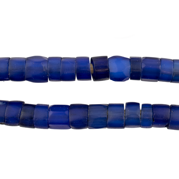 Faceted Russian Blue Trade Beads (7-10mm) #17221