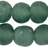 Super Jumbo Deep Aqua Recycled Glass Beads (34mm)