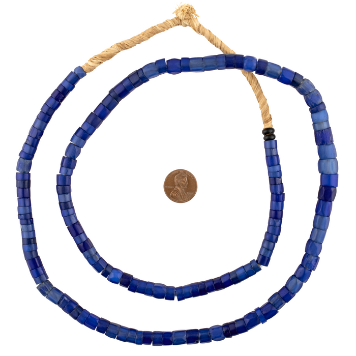 Faceted Russian Blue Trade Beads (7-10mm) #17221