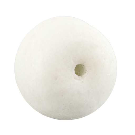 Jumbo Opaque White Recycled Glass Bead (27mm)