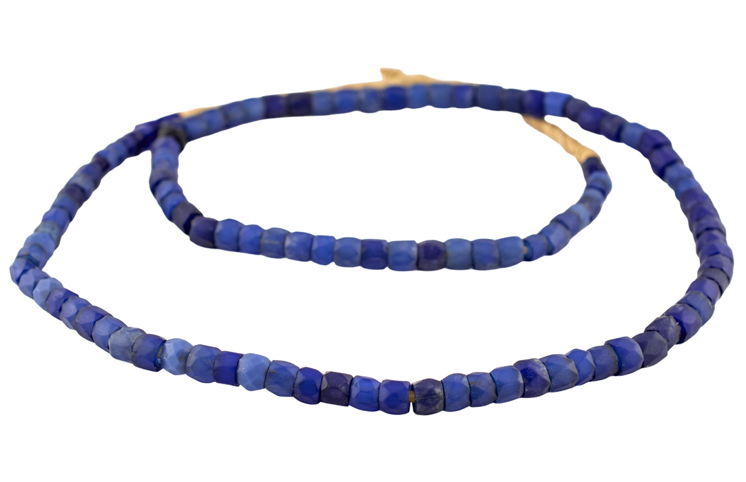 Faceted Russian Blue Trade Beads (7-9mm) #17217