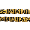 Yellow & Black Fancy Venetian Trade Beads #15645
