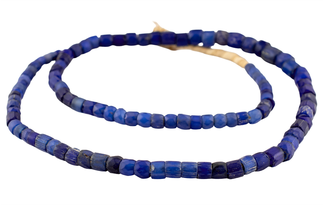 Faceted Russian Blue Beads (7-12mm) - Long Strand