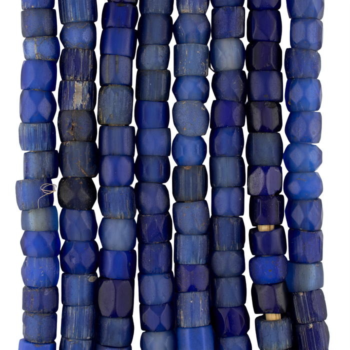 Faceted Russian Blue Beads (7-12mm) - Long Strand