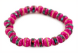 Magenta Pink Nepal Bracelet - The Bead Chest
