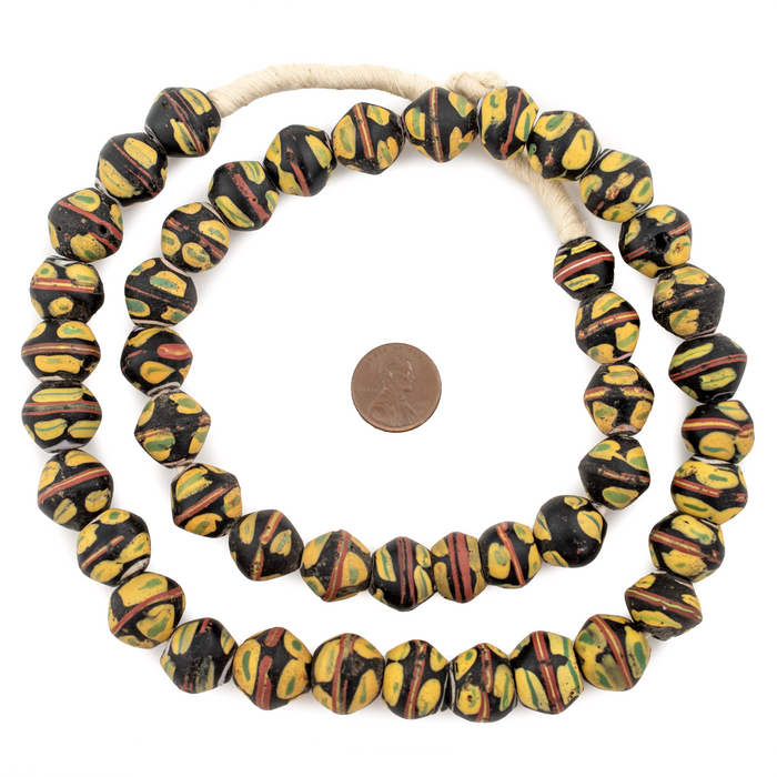 Black Antique Venetian King Beads (Large)