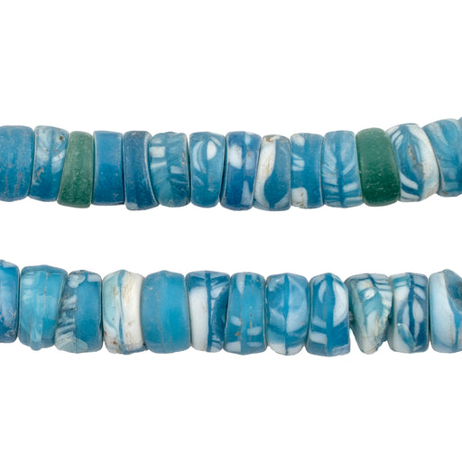 Blue Vintage Kakamba Prosser Beads (10mm) - The Bead Chest