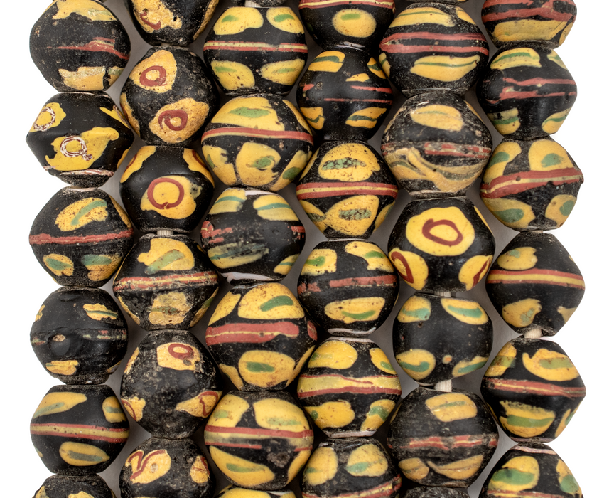 Black Antique Venetian King Beads (Large)