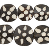 Sun Design Batik Bone Beads (Circular)