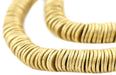 Gold Wavy Crisp Beads (13mm, 8 Inch Strand) - The Bead Chest