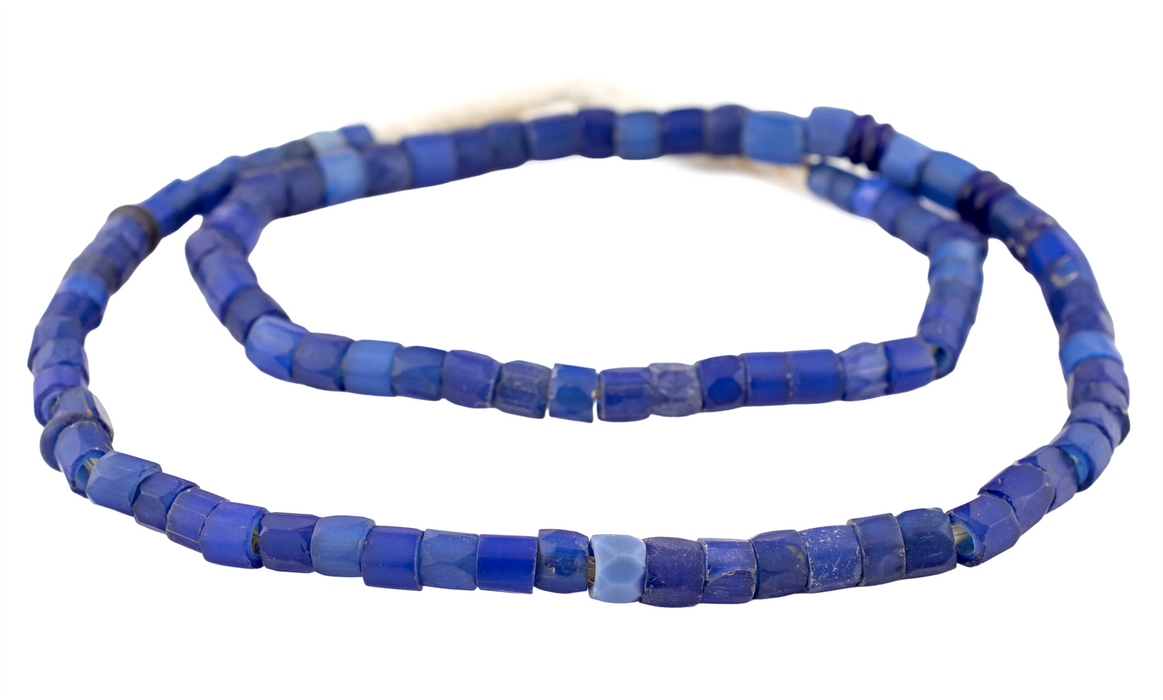 Faceted Russian Blue Trade Beads (8-12mm) #16294