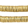 Gold Wavy Crisp Beads (13mm, 8 Inch Strand)