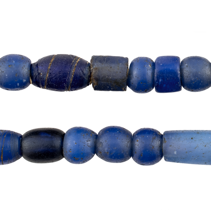 Faceted Russian Blue Trade Beads (7-11mm) #17216
