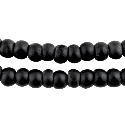 Jet Black Padre Beads (9mm) - The Bead Chest