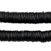 Midnight Black Wavy Crisp Beads (13mm, 8 Inch Strand)