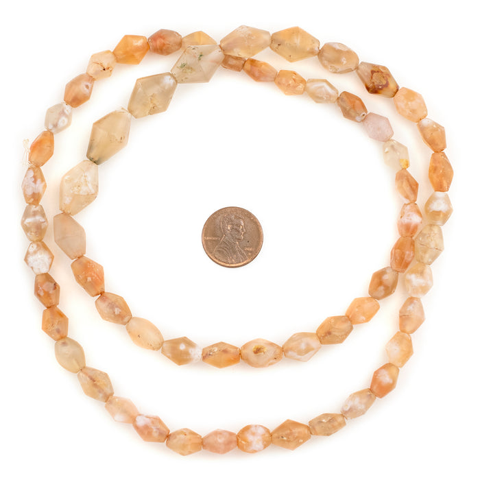 Ancient Mali Quartz Bicone Beads #13363