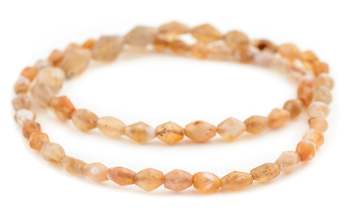 Ancient Mali Quartz Bicone Beads #13363