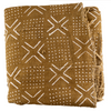Caramel Brown Bogolan Mali Mud Cloth (Dotted Cross Design)