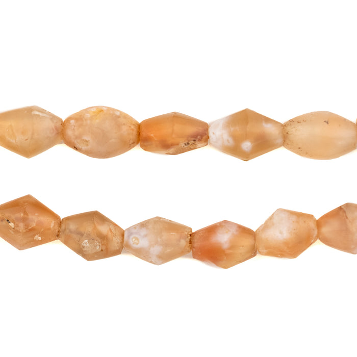 Ancient Mali Quartz Bicone Beads #13363