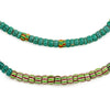 Old Green Watermelon Chevron Bead Medley #13362
