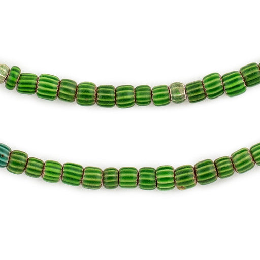 Old Green Watermelon Chevron Bead Medley #13361