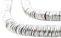 Shiny Silver Wavy Crisp Beads (13mm, 8 Inch Strand) - The Bead Chest