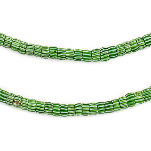 Rare Green Watermelon Disk Chevron Beads #13360 - The Bead Chest