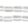 Clear Cylindrical Java Recycled Glass Beads (19x13mm)