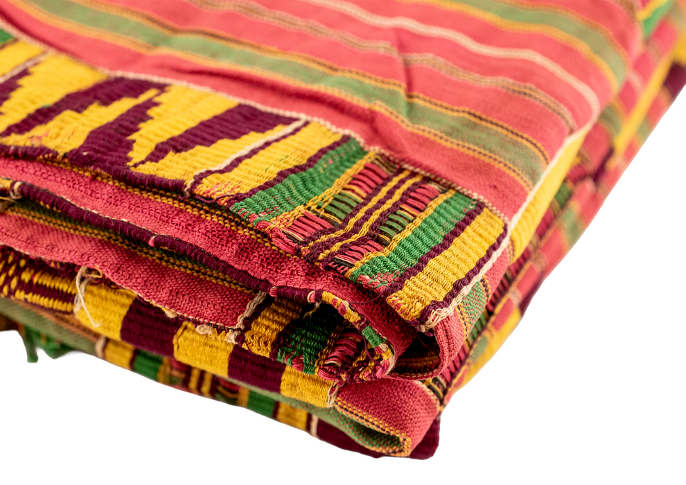 African Ashanti Kente Cloth #17544
