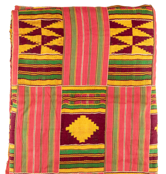 African Ashanti Kente Cloth #17544