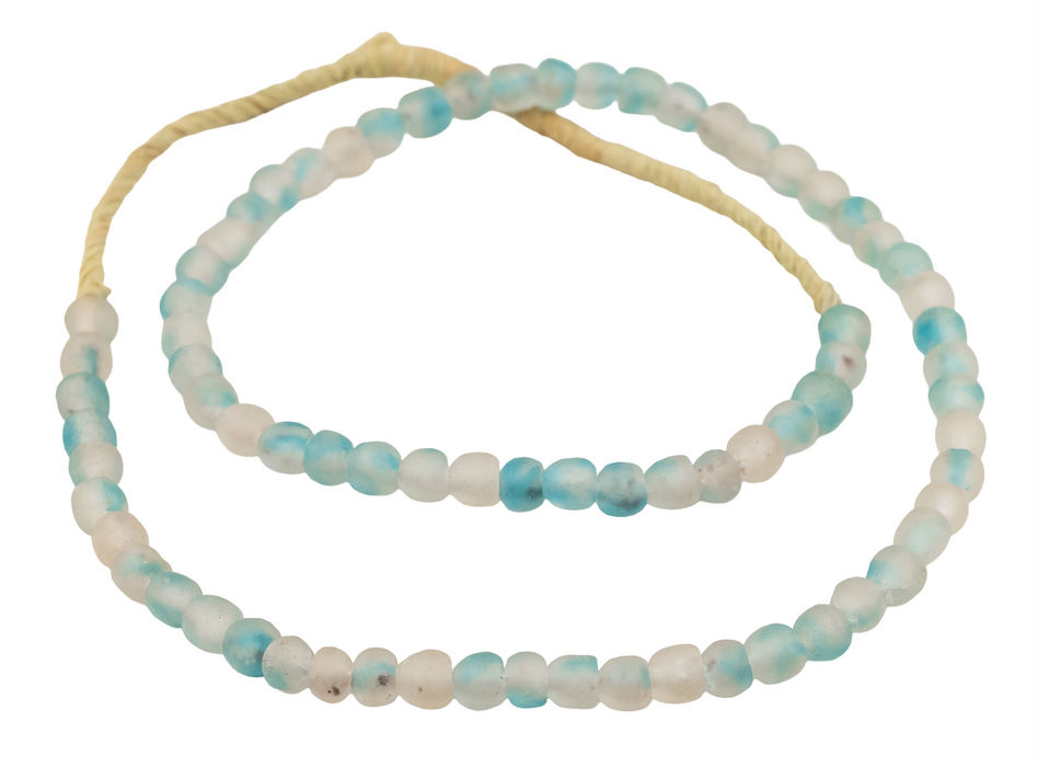 Speckled Blue Recycled Glass Beads (7mm)