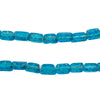 Transparent Aqua Vintage Bohemian Dice Beads