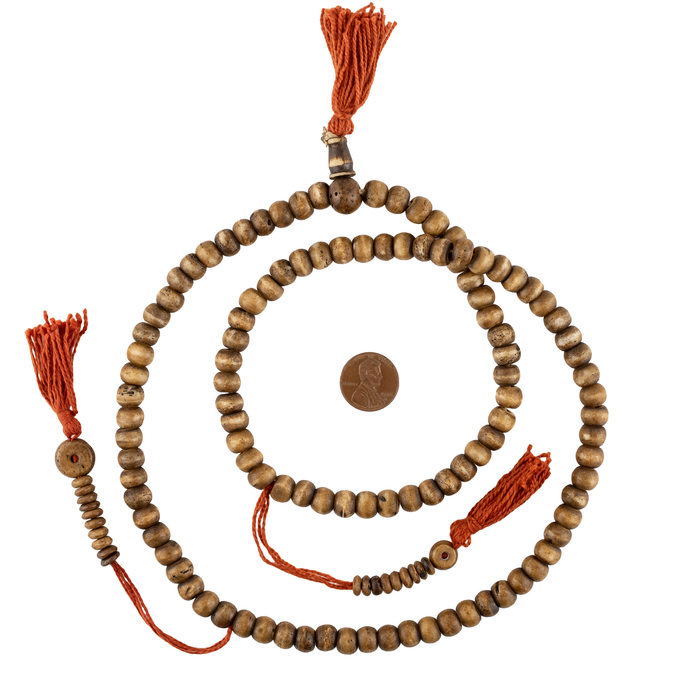 Brown Rustic Bone Mala Beads (8mm)