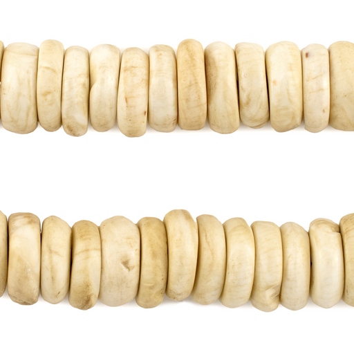 Vintage Style Naga Conch Shell Disk Beads (15mm)