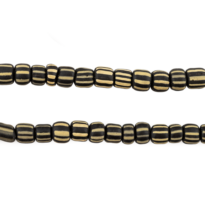Black & Beige Java Gooseberry Beads