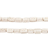 White Vintage Bohemian Dice Beads