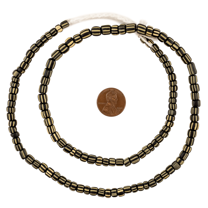 Black & Beige Java Gooseberry Beads