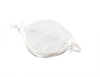 Wire-wrapped Flat White Agate-Style Cabochon