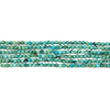 Faceted Round Turquoise Beads (2mm)