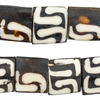 Swirl Design Batik Bone Beads (Flags)