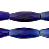 Jumbo Antique Multicolor Russian Blue Tube Beads #17232