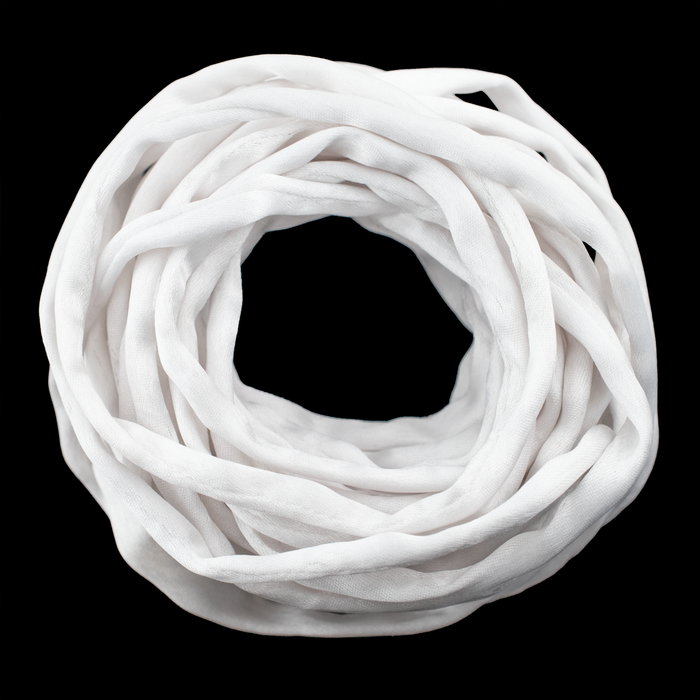 6mm Snow White Premium Fabric Cord (16ft)