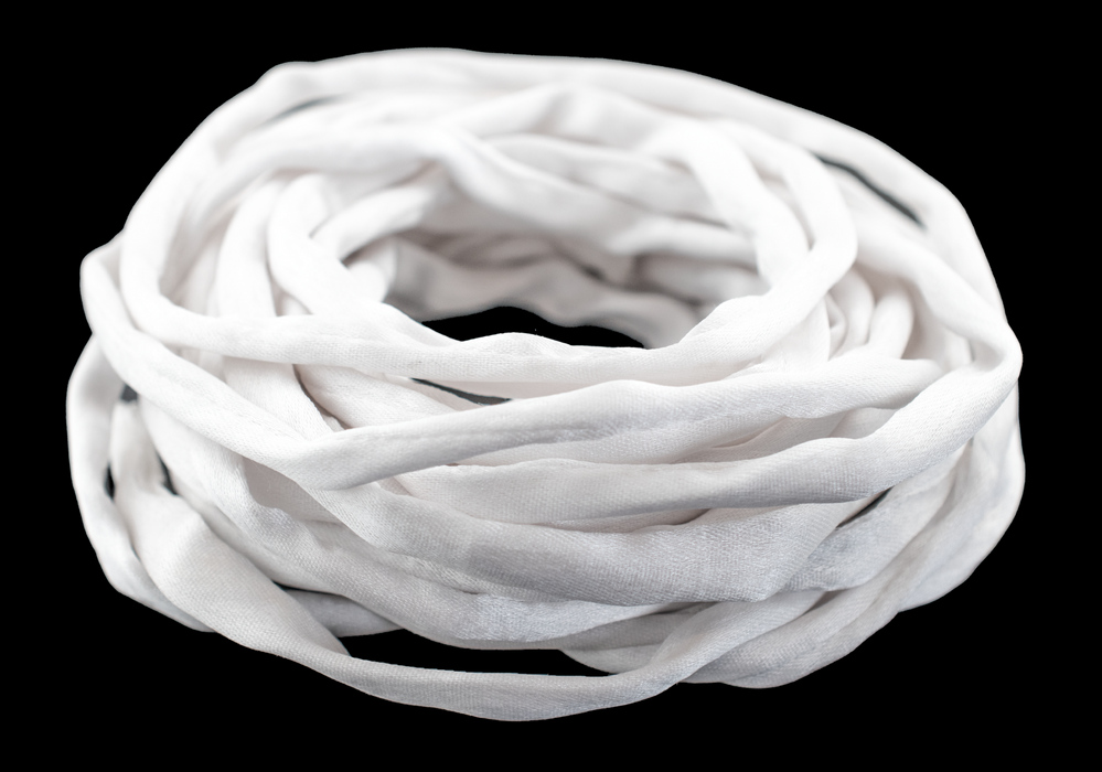6mm Snow White Premium Fabric Cord (16ft)