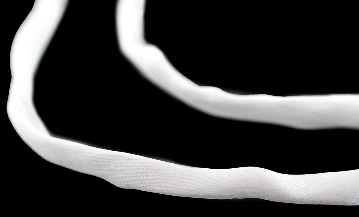 6mm Snow White Premium Fabric Cord (16ft)