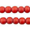 Persimmon Red Round Amber Resin Beads (14mm)